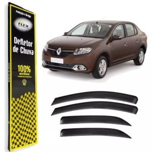 Calha de Chuva Defletor Renault Logan 4 Portas Ecoflex
