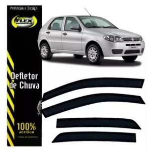 Calha de Chuva Defletor para Fiat Palio e Siena 1996 em diante 4 Portas Ecoflex